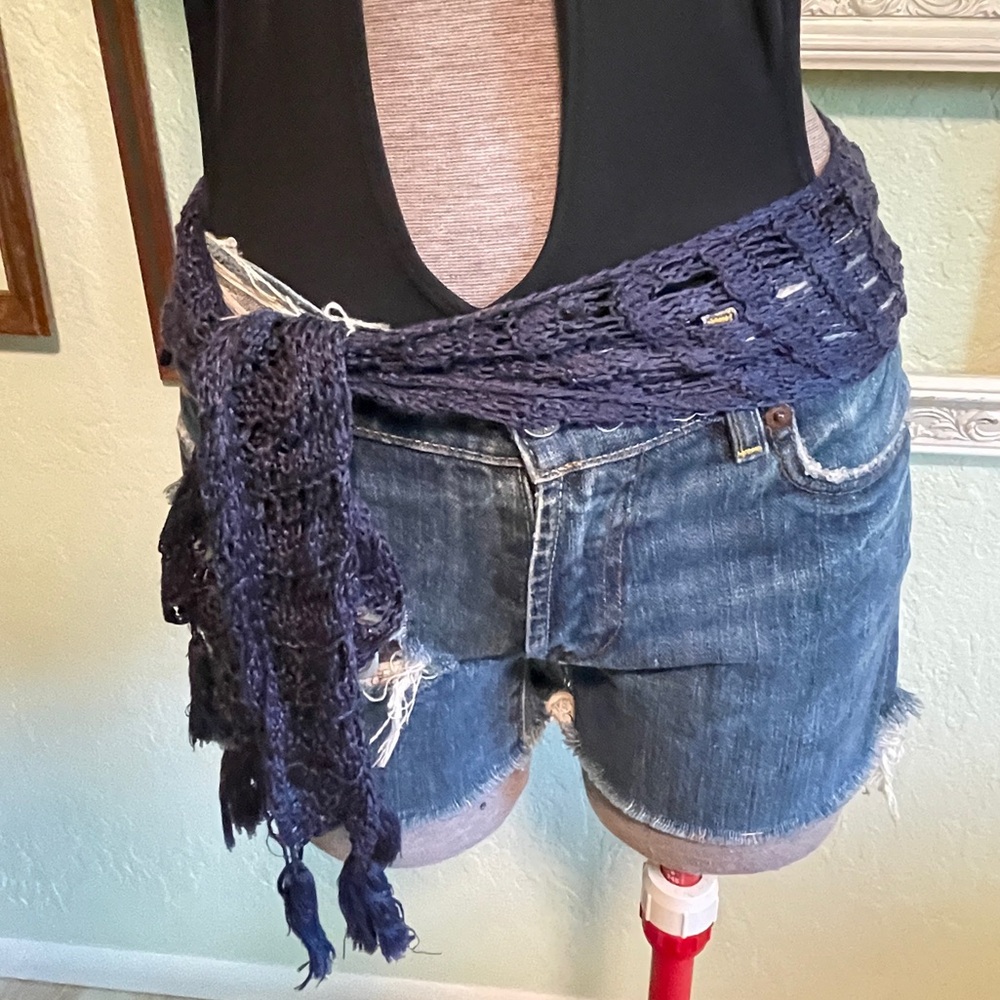Vintage Bohemian Crochet Sash Belt